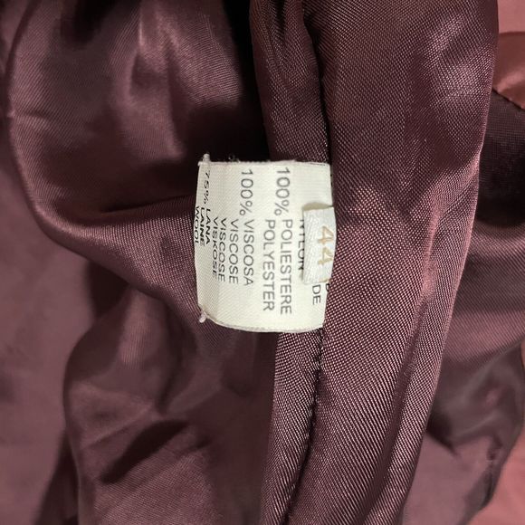 Pietro Grande Artsy Jacket Burgundy Red Patchwork Polka Dot Womens EU 44 - Picture 8 of 8